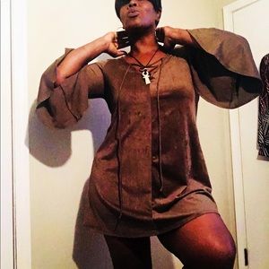 Microfiber mini ,bohemian dress